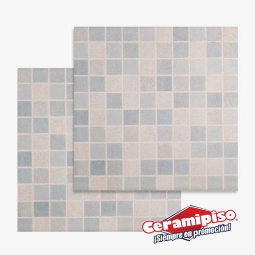 Piso cerámico Cubic azul